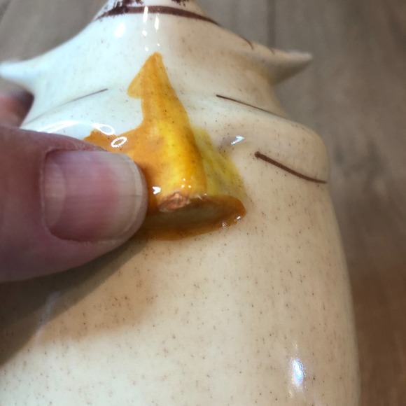 VTG NS Gustin Pottery Parmesan Cheese Shaker Mouse Hand Painted Kitsch Kitchen - Picture 10 of 10